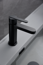 Monomando lavabo Roma negro mate Imex - Imagen 2