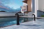 ROCIADOR CASCADA DE PISCINA 15cm NIÁGARA ACERO S.316 NEGRO MATE - Imagen 2