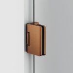 Mampara de 1 puerta abatible bisagras pared cobre Glass - Imagen 3