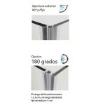 Mampara de ducha rectangular abatible mas lateral fijo Open - Imagen 7