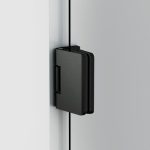 Mampara de 1 puerta abatible bisagras pared titanio Glass - Imagen 3