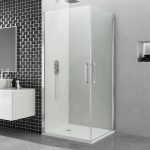 Mampara de ducha angular 2 puertas abatibles Open
