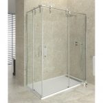 Mampara de acero angular 2 fijos y 2 correderas Moving