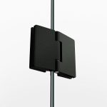 Mampara de ducha titanio 1 fijo + 1 abatible con cierre perfil Glass - Imagen 2