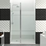 Mampara de ducha serigrafiada 1 fijo + 1 abatible Open