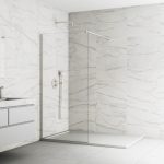 Mampara de ducha fija en níquel Screen