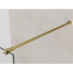 Mampara de ducha fija en oro cepillado screen - Imagen 3