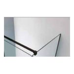 Mampara negra 1 abatible + 1 lateral fijo barra paralela Open - Imagen 2