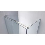 Mampara rectangular fijo y abatible + lateral fijo barra paralela Open - Imagen 2