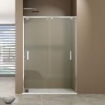 Mampara frontal de ducha con 2 puertas correderas