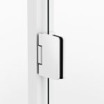 Mampara de ducha blanca con 2 puertas abatibles con bisagras Glass - Imagen 2