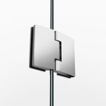 Mampara ducha 1 fijo más 1 abatible bisagras Glass - Imagen 3