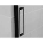 Mampara negra frontal con 1 hoja fija más 2 hojas corredera - Imagen 3