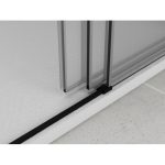 Mampara negra frontal con 1 hoja fija más 2 hojas corredera - Imagen 5