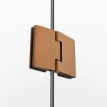 Mampara de ducha cobre 2 fijos y 2 abatibles bisagras Glass - Imagen 2