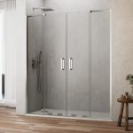 Mampara frontal  dos fijos más dos correderas Kenn