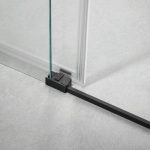 Mampara de ducha negra 1 fijo más 1 corredera Basic - Imagen 3
