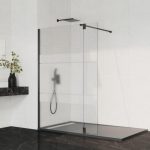 Mampara negra fija más abatible con bisagras Screen - Imagen 2