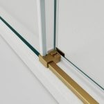 Mampara de ducha rectangular en oro cepillado Twenty - Imagen 2