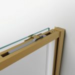 Mampara de ducha rectangular en oro cepillado Twenty - Imagen 3