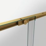 Mampara de ducha rectangular en oro cepillado Twenty - Imagen 4