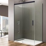 Mampara de ducha rectangular en negro Basic