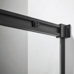 Mampara de ducha rectangular en negro Basic - Imagen 4
