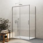 Mampara de ducha rectangular en níquel Basic - Imagen 2