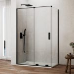 Mampara negra rectangular corredera sin perfil superior Kenna