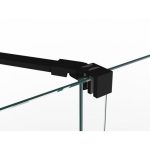 Mampara negra rectangular corredera sin perfil superior Kenna - Imagen 3