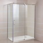 Mampara de acero rectangular 2 fijos y 1 corredera Moving