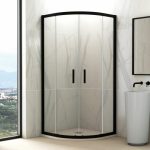 Mampara semicircular 2 fijos y 2 puertas correderas Titan