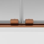 Mampara de ducha frontal cobre 2 fijos y 2 correderas Twenty - Imagen 4