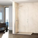 Mampara de ducha 1 fijo más 1 abatible sin cierre Glass