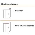 Mampara de ducha negra rectangular plegable Glass - Imagen 2