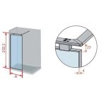 Mampara de ducha fija bronce cepillado barra en L Arena - Imagen 3