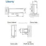 Mampara frontal fijo y corredera con lateral fijo Liberty - Imagen 4