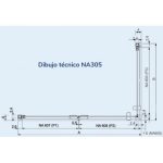 Mampara angular 1 lado plegable 1 lado abatible Nardi - Imagen 5