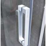 Mampara de ducha blanca con fijo y corredera Glasé - Imagen 4