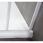 Mampara de ducha blanca con fijo y corredera Glasé - Imagen 5