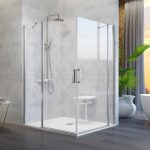 Mampara angular 2 fijos y 2 puertas abatibles Nardi