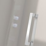 Mampara blanca 2 fijos + 2 puertas correderas glasé - Imagen 3