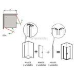Mampara de ducha angular dos puertas abatibles Nardi - Imagen 3