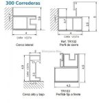 Mampara rectangular plegable 2 hojas serie 300 - Imagen 5