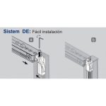 Mampara frontal fijo y corredera en blanco mate Delta - Imagen 4