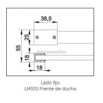 Mampara 2 fijos y 2 correderas acero inoxidable Slim - Imagen 6