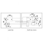 Mampara ducha rectangular acero inoxidable Slim - Imagen 5