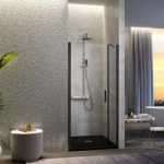 Mampara negra fija más una abatible en el centro Nardi