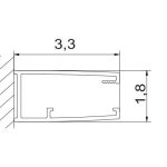Mampara de ducha fija negra con escuadra Fresh - Imagen 4