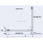 Mampara negra de ducha angular abatible Nardi - Imagen 4